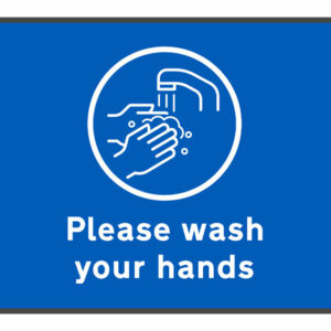 Please Wash Your Hands Mat on white background
