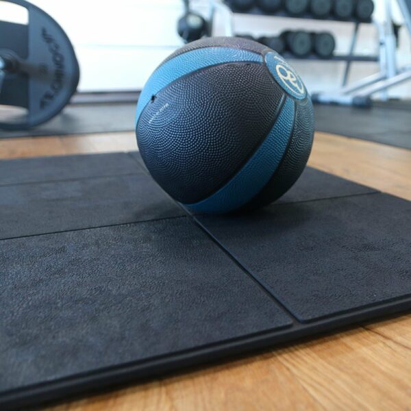 Medicine ball on a Solid Gym Tile